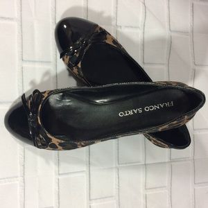 Franco Sarto "Amber" Flats 8M Black Leopard